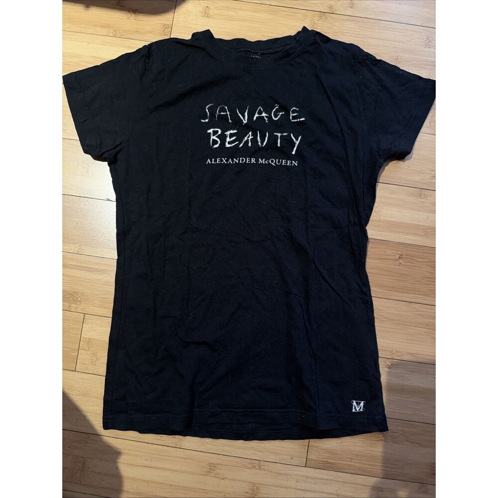 WOMAN'S Medium RARE Alexander McQueen Savage Beauty T-Shirt MOMA Exhibit 2011